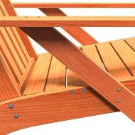 Градински стол Адирондак Восъчно кафяв 75x77x77 cm