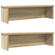 Кухненски стелажи, подреждащи се 2 бр дъб сонома 50x15x16 см