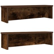 Кухненски стелажи, подреждащи се 2 бр. опушен дъб 60x15x16 см