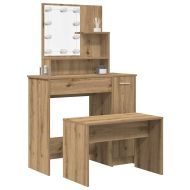 Комплект тоалетка с LED Artisan Oak Engineered Wood