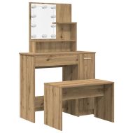Комплект тоалетка с LED Artisan Oak Engineered Wood