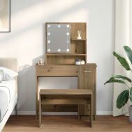 Комплект тоалетка с LED Artisan Oak Engineered Wood