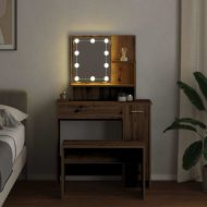 Комплект тоалетка с LED Artisan Oak Engineered Wood