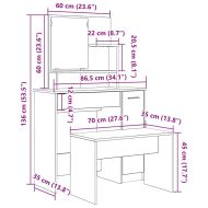 Комплект тоалетка Artisan Oak Engineered Wood