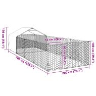 Открита кучешка колиба с бягаща пътека 7x2x1,5 m