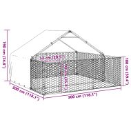Открита кучешка колиба с бягаща пътека 3x3x1,9 m