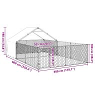 Открита кучешка колиба с бягаща пътека 6x3x1,9 m