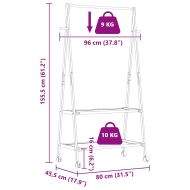 vidaXLL Стелаж за дрехи с рафтове и колела 96x45,5x155,5 cm Бамбук