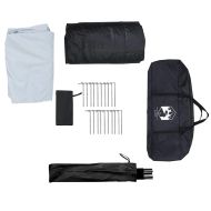 Семейна типи палатка 8 души бял затъмняващ плат водоустойчив