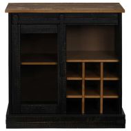 Шкаф HALDEN с плъзгаща се врата черен 80x40x80 cm