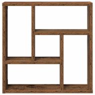 стенна етажерка от старо дърво 45x16x45 cm Инженерна дървесина