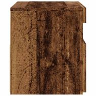 ТВ шкаф с LED светлини Старо дърво 60x35x40 cm