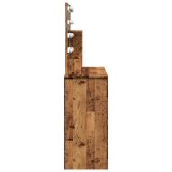 Тоалетка с LED Старо дърво 86,5x35x136 cm