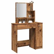 Тоалетка с огледало от старо дърво 86,5x35x136 cm