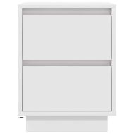 Нощно шкафче с LED осветление бяло 38x34x50 cm