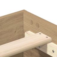 Рамка за легло без матрак дъб артизан 90x200 см инженерно дърво