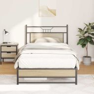 Рамка за легло без матрак сонома дъб 100x200 см инженерно дърво