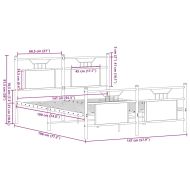 Рамка за легло без матрак Кафяв дъб Инженерна дървесина