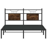 Рамка за легло без матрак опушен дъб 137x190 см инженерно дърво