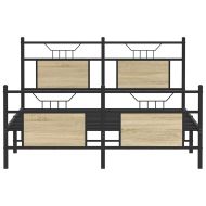 Рамка за легло без матрак сонома дъб 140x190 см инженерно дърво