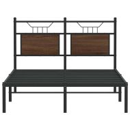 Рамка за легло без матрак кафяв дъб 120x190 см инженерно дърво