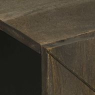 Комплект мебели за баня от 2 части Черно масивно дърво Манго