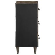 Шкафове 2 бр. светло сиво 60x33,5x75 cm масивна дървесина Манго