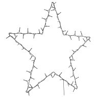 Коледни светлини Star Silhouette 80 светодиода топло бяло