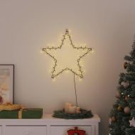 Коледни светлини Star Silhouette 80 светодиода топло бяло
