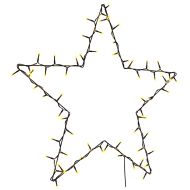 Коледни светлини Star Silhouette 80 светодиода топло бяло