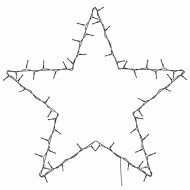 Коледни светлини Star Silhouette 80 светодиода топло бяло