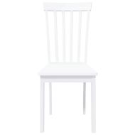 трапезни столове 2 бр. бяла масивна дървесина гума