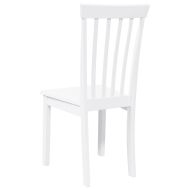 трапезни столове 2 бр. бяла масивна дървесина гума