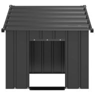 Къща за кучета с покрив 83x130x85 cm Поцинкована стомана
