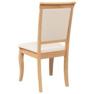 Трапезни столове с възглавници 2 бр Естествено масивно дърво