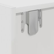 ТВ шкафове, 2 бр, бели, 60x31x25,5 см, инженерно дърво