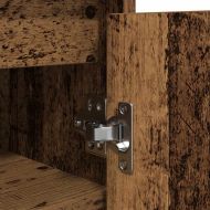 Шкаф за обувки, старо дърво, 57x34x76 см, инженерна дървесина