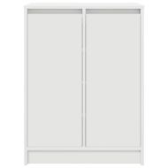 Шкаф за обувки, бял, 57x34x76 см, инженерно дърво