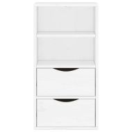 Страничен шкаф с чекмеджета ODDA White 40x24x79 cm