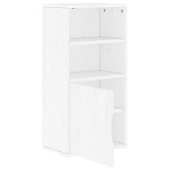 Страничен шкаф ODDA White 40x24x79 cm Масивна дървесина Бор
