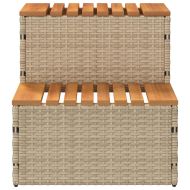 Стъпало за джакузи Beige 50x50x50,5 cm Поли ратан