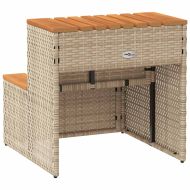 Стъпало за джакузи Beige 50x50x50,5 cm Поли ратан