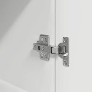 Нощно шкафче, бяло, 39x35x125 см, инженерно дърво