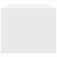 ТВ шкаф, бял, 80x31x25,5 см, инженерно дърво