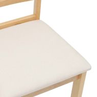 Трапезни столове с възглавници 2 бр масивна дървесина гума