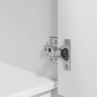 Шкаф с чекмедже, бели, 55,5x34x119,5 см, инженерно дърво