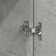 Нощно шкафче, бетонно сиво, 39x35x65 см, инженерно дърво