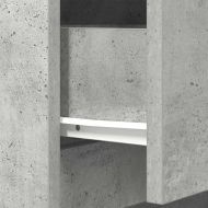 Нощно шкафче, бетонно сиво, 39x35x65 см, инженерно дърво