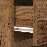 Нощно шкафче, старо дърво, 39x35x65 см, инженерно дърво