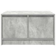 Масичка за кафе с чекмеджета, бетонно сив 70,5x70x40 см